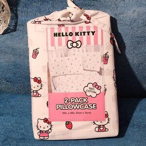 Hello Kitty Strawberry Milkshake 2 Pack Pillowcase Set